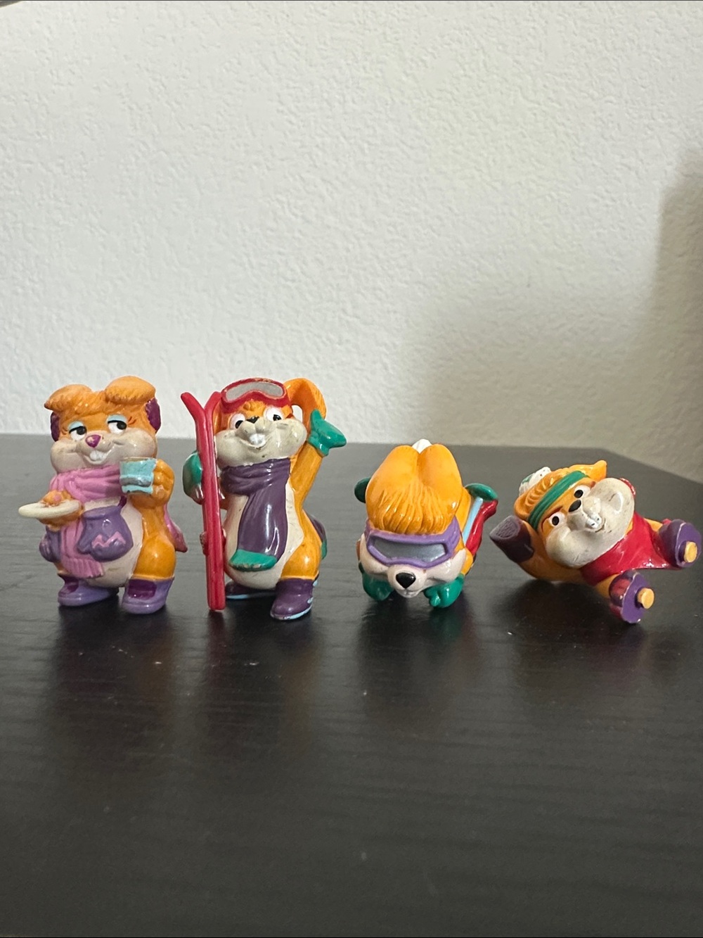 Vintage 1996 Kinder Surprise Ski Bunnies Rabbit Figurines